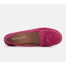Marco Shoes Mocassin Ballerine en Daim Violet 1979P-770-1 rose 6