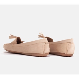 Marco Shoes Mocassin ballerine en daim beige 5
