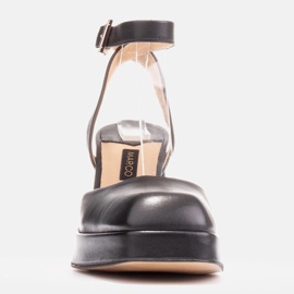Marco Shoes Sandales sur une plateforme d'appoint noir 2