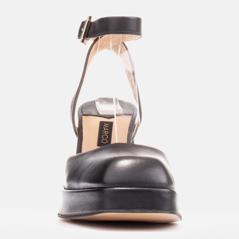 Marco Shoes Sandales sur une plateforme d'appoint noir 2