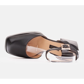 Marco Shoes Sandales sur une plateforme d'appoint le noir 4