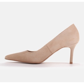 Marco Shoes Escarpins en daim élégants beige 4