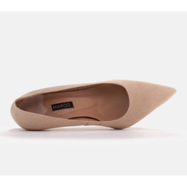 Marco Shoes Escarpins en daim élégants beige 6