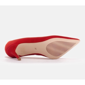 Marco Shoes Escarpins en daim élégants rouge 9