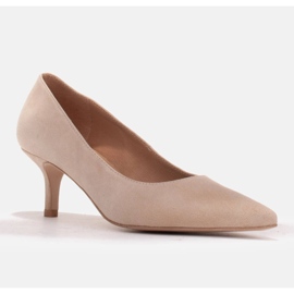 Marco Shoes Escarpins élégants avec un talon plus bas beige 1
