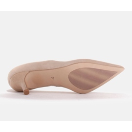 Marco Shoes Escarpins élégants avec un talon plus bas beige 7
