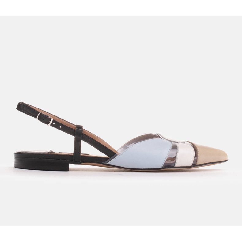 Marco Shoes Sandales colorées avec matière transparente beige noir bleu 1