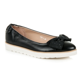 Vices Ballerine avec un arc le noir 4