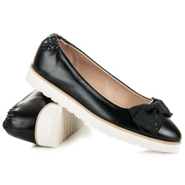 Vices Ballerine avec un arc le noir 5