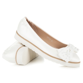 Vices Ballerine avec un arc blanche 6
