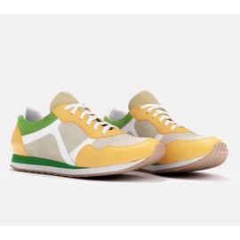 Marco Shoes Baskets en combinaison et cuir et daim beige 2