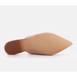 Marco Shoes Chaussons en daim avec découpe beige 4