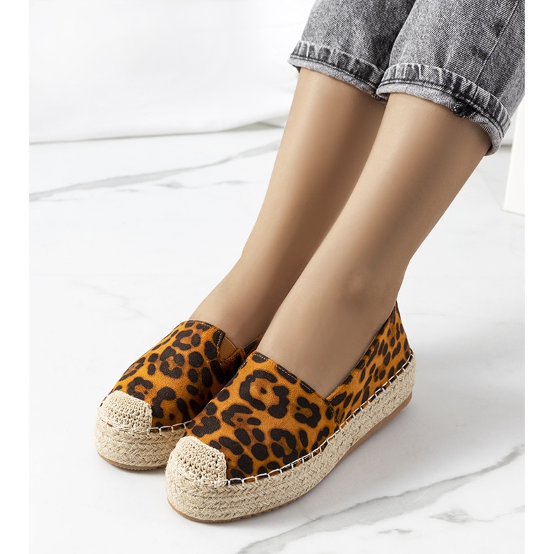 Espadrilles marron sur la plateforme Feiken brun le noir jaune 1