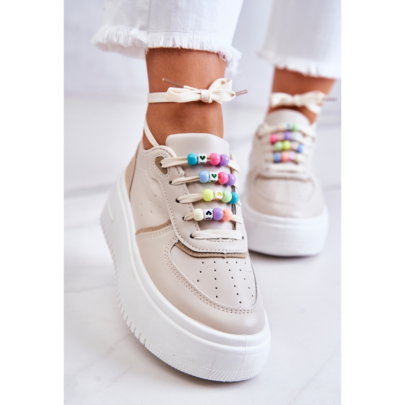 PS1 Chaussures de sport nouées pour femmes Baskets Blanc-Rose Manille blanche 1 PS1 Chaussures de sport nouées pour femmes Baskets Blanc-Rose Manille blanche 1