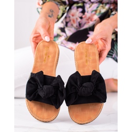 SHELOVET Chaussons à nœud noir 1