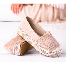 SHELOVET Espadrilles en daim beige 2