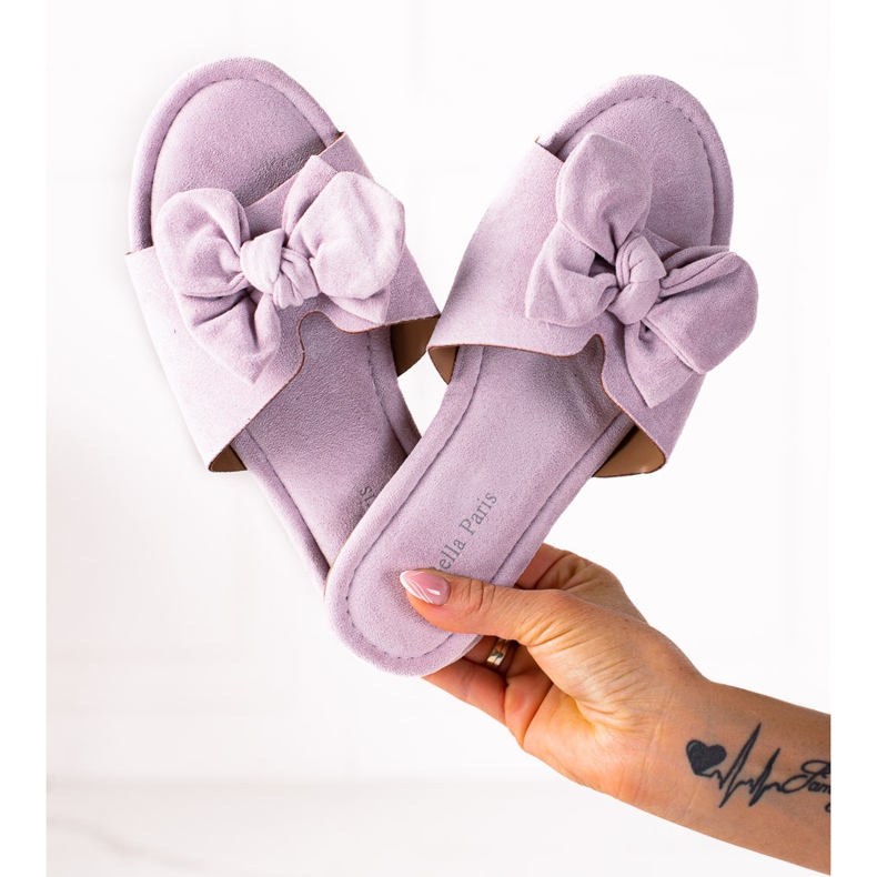 SHELOVET Chaussons violets à nœud 1 SHELOVET Chaussons violets à nœud 1