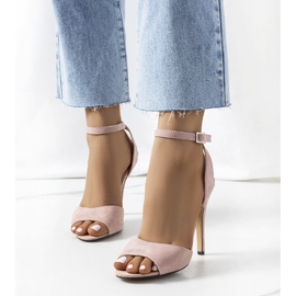 Escarpins ouverts roses sur un talon Luigina 1 Escarpins ouverts roses sur un talon Luigina 1