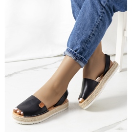 Espadrilles noires sur la plateforme Verdam 1