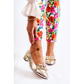 PA2 Escarpins Serpent Laqué Cuir Doré Elissabeth d'or 1