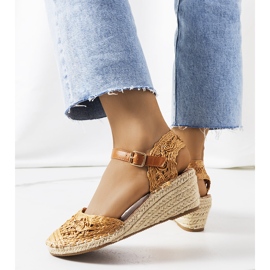 Espadrilles marron sur compensées Dafin brun 2