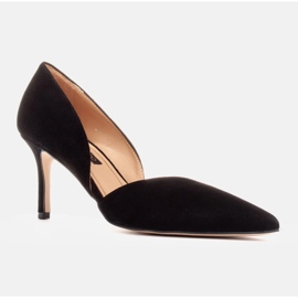 Marco Shoes Escarpins subtils en daim naturel le noir 6