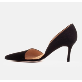 Marco Shoes Escarpins subtils en daim naturel le noir 5