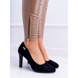 Escarpins Femme Noir Sur un Talon Daim Sergio Leone Campbell le noir 5