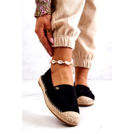 PE1 Espadrilles en daim pour femme Noir Joaquin 1