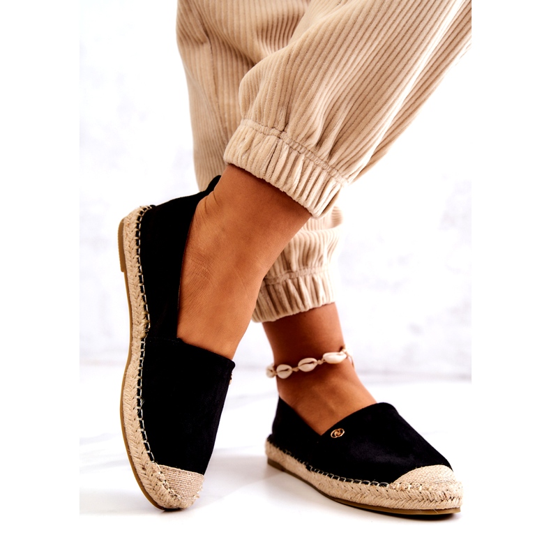 PE1 Espadrilles en daim pour femme Noir Joaquin 2