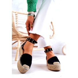 FB2 Sandales Espadrilles Lillian Noires à Jets 3