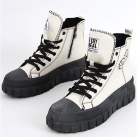 Baskets montantes Kaya BEIGE / NOIR 1