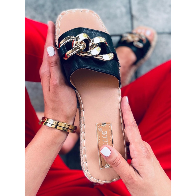 Espadrilles avec chaîne Doria Black le noir 1