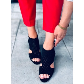 Sandales ajourées talon haut Guala Noir 2