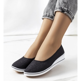 Baskets compensées noires Friis le noir 1