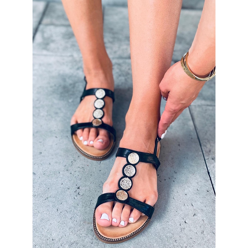 Sandales femme Cosme Black le noir 1