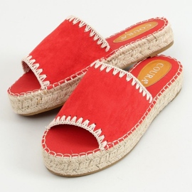 Espadrilles chaussons femme Leven Red rouge 1