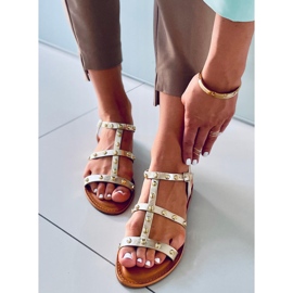 Sandales à clous Neha Gold doré 1