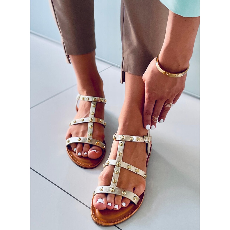 Sandales à clous Neha Gold doré 1