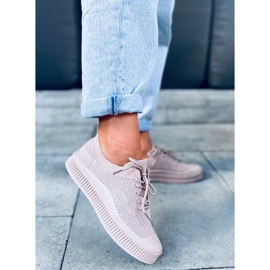 Baskets chaussettes femme Posten Kaki beige 2