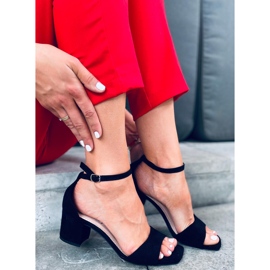 Sandales à talons pour femmes avec daim Silence Noir le noir 4