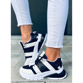 Baskets femme Riley noires blanc 2