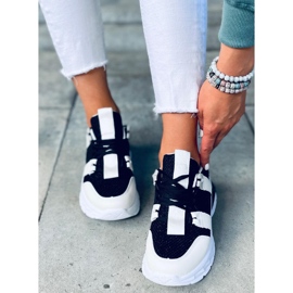 Baskets femme Riley noires blanc 1