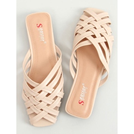 Chaussons femme tressés Loretta Beige 1