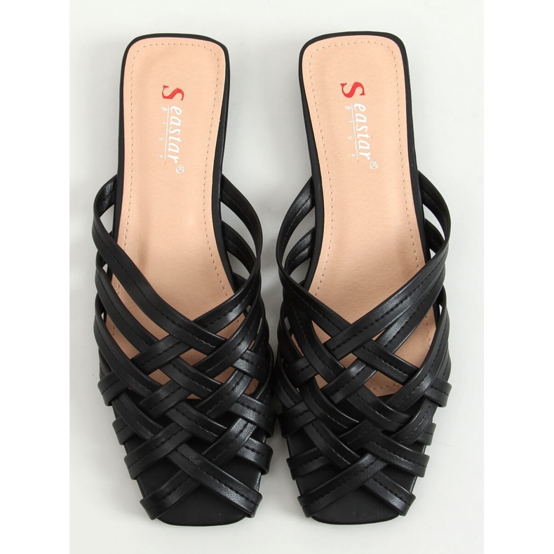 Chaussons femme tressés Loretta Noir le noir 1