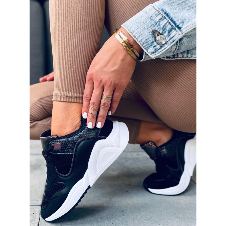 Baskets noires Cairo gris 1