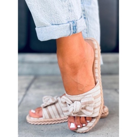 Chaussons femme Adana Abricot beige 2