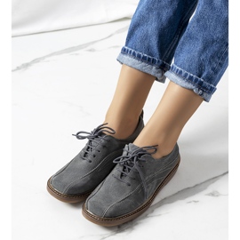 Chaussures pour femmes en cuir gris de Morten 1 Chaussures pour femmes en cuir gris de Morten 1