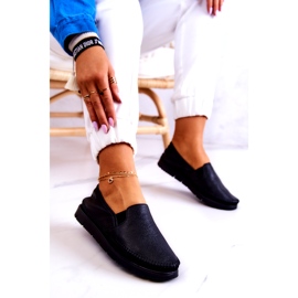 Chaussures à enfiler en cuir pour femmes Maciejka 03512-01 Noir le noir 4