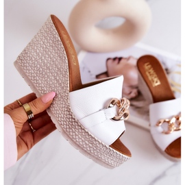 Lewski Shoes Chaussons compensés en cuir Lewski 3062 Blanc blanche 4 Lewski Shoes Chaussons compensés en cuir Lewski 3062 Blanc blanche 4